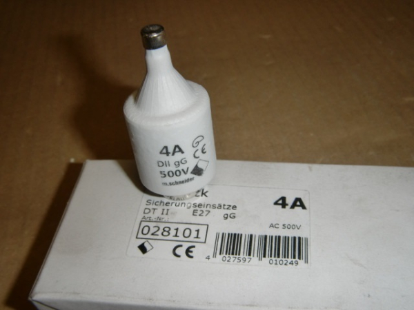 DT II E27 4A gG Sicherung DIAZED DII 4A